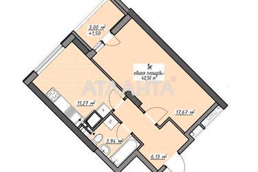 1-комнатная квартира по адресу Глушко ак. Пр. (площадь 40,7 м²) - Atlanta.ua - фото 17