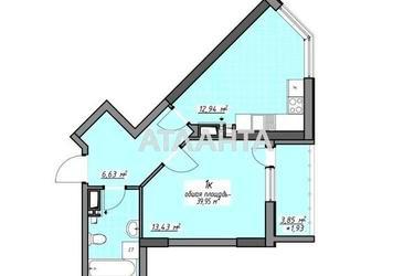 1-room apartment apartment by the address st. Glushko ak pr Dimitrova pr (area 40,0 m²) - Atlanta.ua - photo 19