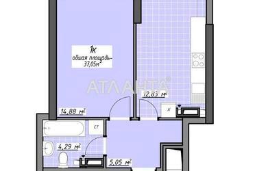 1-комнатная квартира по адресу Глушко ак. Пр. (площадь 37,1 м²) - Atlanta.ua - фото 24