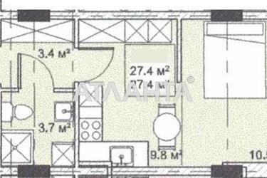 1-кімнатна квартира за адресою вул. Бочарова ген. (площа 27,8 м²) - Atlanta.ua - фото 7