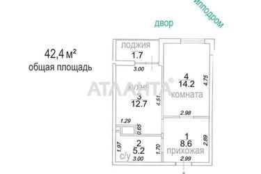 1-room apartment apartment by the address st. Krasnova (area 42,4 m²) - Atlanta.ua - photo 14