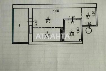 1-room apartment apartment by the address st. Zhemchuzhnaya (area 25 m²) - Atlanta.ua - photo 16
