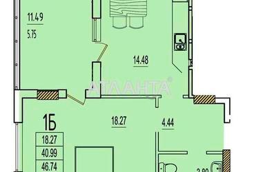 1-комнатная квартира по адресу ул. Строительная (площадь 48 м²) - Atlanta.ua - фото 10