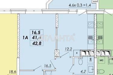 1-кімнатна квартира за адресою Овідіопольська дор. (площа 42,8 м²) - Atlanta.ua - фото 6