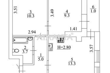 2-комнатная квартира по адресу ул. Соборная (площадь 43 м²) - Atlanta.ua - фото 26