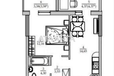 1-кімнатна квартира за адресою вул. Вільямса ак. (площа 40,6 м²) - Atlanta.ua - фото 19