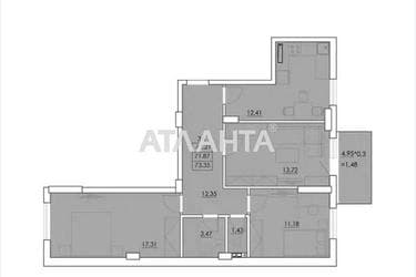 3-комнатная квартира по адресу ул. Сахарова (площадь 72 м²) - Atlanta.ua - фото 27