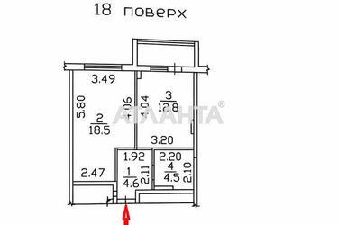 1-комнатная квартира по адресу ул. Спортивная (площадь 46,4 м²) - Atlanta.ua - фото 28