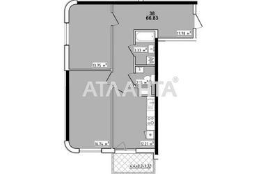 2-кімнатна квартира за адресою вул. Академіка Корольова (площа 66,8 м²) - Atlanta.ua - фото 7