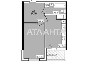 1-кімнатна квартира за адресою вул. Академіка Корольова (площа 44,2 м²) - Atlanta.ua - фото 8