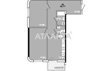 2-комнатная квартира по адресу ул. Королева ак. (площадь 66,8 м²) - Atlanta.ua - фото 12