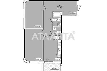 2-комнатная квартира по адресу ул. Королева ак. (площадь 66,7 м²) - Atlanta.ua - фото 7