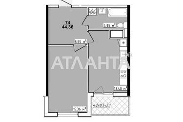 1-комнатная квартира по адресу ул. Королева ак. (площадь 44,4 м²) - Atlanta.ua - фото 7