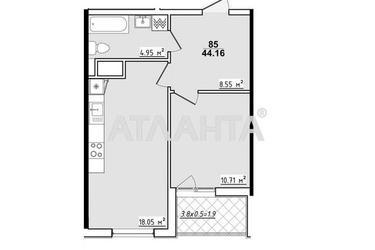 1-комнатная квартира по адресу ул. Королева ак. (площадь 44,2 м²) - Atlanta.ua - фото 7