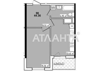 1-комнатная квартира по адресу ул. Королева ак. (площадь 44,2 м²) - Atlanta.ua - фото 12