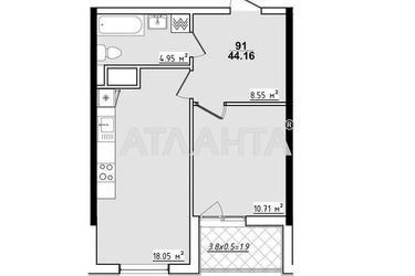 1-room apartment apartment by the address st. Koroleva ak (area 44,2 m²) - Atlanta.ua - photo 12