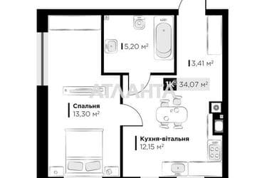 1-кімнатна квартира за адресою вул. Орлика Пилипа (площа 34,1 м²) - Atlanta.ua - фото 12