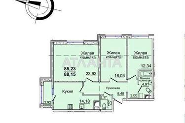 3-комнатная квартира по адресу ул. Жемчужная (площадь 86,3 м²) - Atlanta.ua - фото 61