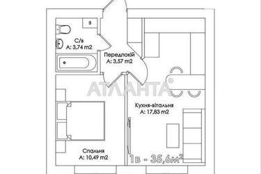 1-room apartment apartment by the address st. Sobornaya (area 35,6 m²) - Atlanta.ua - photo 10