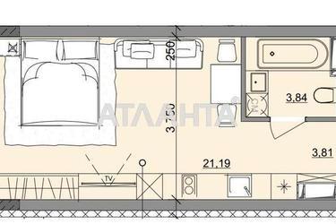 1-комнатная квартира по адресу ул. Бочарова ген. (площадь 27,6 м²) - Atlanta.ua - фото 16