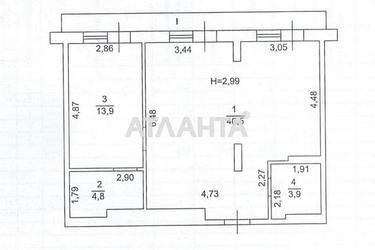 2-кімнатна квартира за адресою вул. Донського Дмитра (площа 65,3 м²) - Atlanta.ua - фото 31