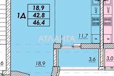 1-room apartment apartment by the address st. Prokhorovskaya Khvorostina (area 45,3 m²) - Atlanta.ua - photo 21