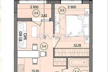 1-комнатная квартира по адресу ул. Сахарова (площадь 39,7 м²) - Atlanta.ua - фото 13