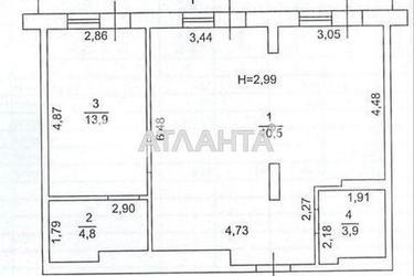2-кімнатна квартира за адресою вул. Дмитрівська (площа 65,3 м²) - Atlanta.ua - фото 31