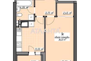 1-room apartment apartment by the address st. Glushko ak pr Dimitrova pr (area 36,2 m²) - Atlanta.ua - photo 24
