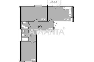 2-комнатная квартира по адресу ул. Королева ак. (площадь 67,4 м²) - Atlanta.ua - фото 12