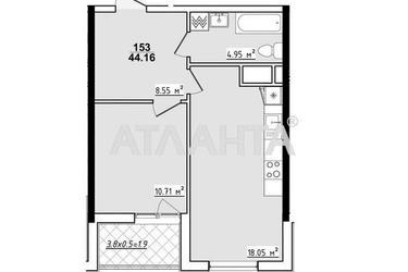 1-комнатная квартира по адресу ул. Королева ак. (площадь 44,2 м²) - Atlanta.ua - фото 12