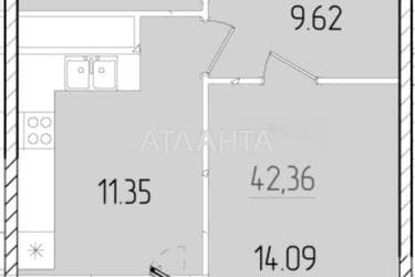 1-комнатная квартира по адресу ул. Краснова (площадь 43 м²) - Atlanta.ua - imageAlt 46