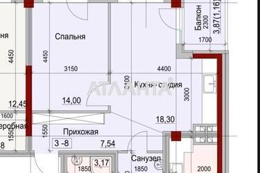 1-комнатная квартира по адресу ул. Дачная (площадь 45 м²) - Atlanta.ua - фото 10