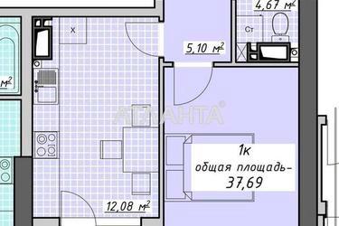 1-кімнатна квартира за адресою Курортний пров. (площа 37,7 м²) - Atlanta.ua - фото 7