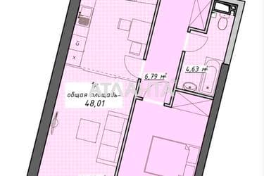 1-комнатная квартира по адресу Курортный пер. (площадь 48 м²) - Atlanta.ua - фото 32