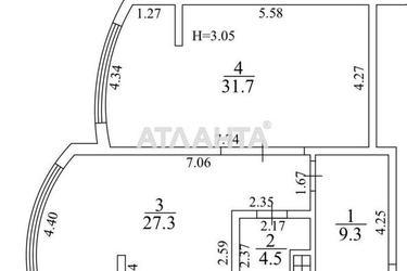 1-комнатная квартира по адресу ул. Литературная (площадь 73,5 м²) - Atlanta.ua - фото 40