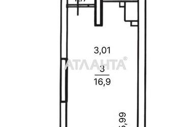 1-кімнатна квартира за адресою вул. Пішонівська (площа 27,5 м²) - Atlanta.ua - фото 12