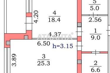 1-комнатная квартира по адресу ул. Пляжная (площадь 68 м²) - Atlanta.ua - фото 24