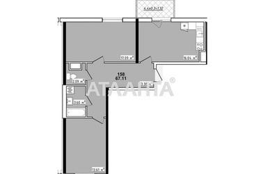 2-кімнатна квартира за адресою вул. Академіка Корольова (площа 67,1 м²) - Atlanta.ua - фото 12