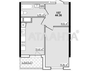 1-кімнатна квартира за адресою вул. Академіка Корольова (площа 44,4 м²) - Atlanta.ua - фото 8