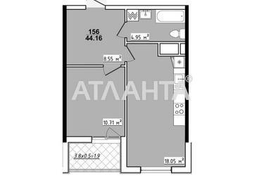 1-комнатная квартира по адресу ул. Королева ак. (площадь 44,2 м²) - Atlanta.ua - фото 8