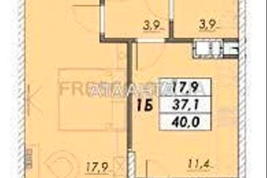 1-кімнатна квартира за адресою вул. Прохорівська (площа 40 м²) - Atlanta.ua - фото 22