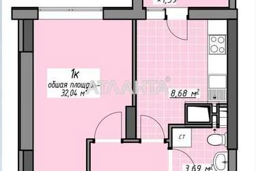 1-комнатная квартира по адресу Глушко ак. Пр. (площадь 32,0 м²) - Atlanta.ua - фото 14