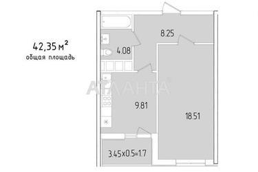 1-комнатная квартира по адресу ул. Краснова (площадь 42,4 м²) - Atlanta.ua - фото 12