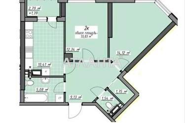 2-кімнатна квартира за адресою Глушко ак. Пр. (площа 55,4 м²) - Atlanta.ua - фото 10