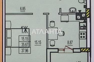1-room apartment apartment by the address st. Stroitelnaya (area 38 m²) - Atlanta.ua - photo 14