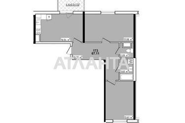 2-кімнатна квартира за адресою вул. Академіка Корольова (площа 67,1 м²) - Atlanta.ua - фото 12