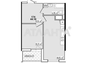 1-комнатная квартира по адресу ул. Королева ак. (площадь 44,2 м²) - Atlanta.ua - фото 8