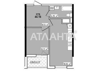 1-комнатная квартира по адресу ул. Королева ак. (площадь 44,2 м²) - Atlanta.ua - фото 8