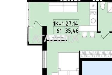 1-комнатная квартира по адресу ул. Центральная (площадь 35,5 м²) - Atlanta.ua - фото 16